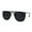All Black, variant on Hipster Crossbar Double Bridge Rectangle Metal Rim Sunglasses All Black
