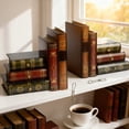 thumbnail image 6 of Virelaxpo Bookend Organizer Set - Wooden Fake Book Decor for Shelf, Vintage Style Simulation Book Box, Creative Storage Solution for Home Office, 6 of 6
