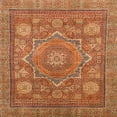 thumbnail image 1 of Ahgly Company Indoor Square Abstract Orange Abstract Area Rugs, 3' Square, 1 of 6