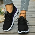 thumbnail image 5 of Women's Solid Color Mesh Walking Shoes Unisex Soft Sole Casual Sneakers Black 41, 5 of 7