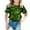 White, variant on YM Shirts for Girls St Patricks Day Shirts Gift Heart Print Crew Neck Shamrock Print Soft Breathable Shirt Boys White T Shirt Girls Tops Size 10-12