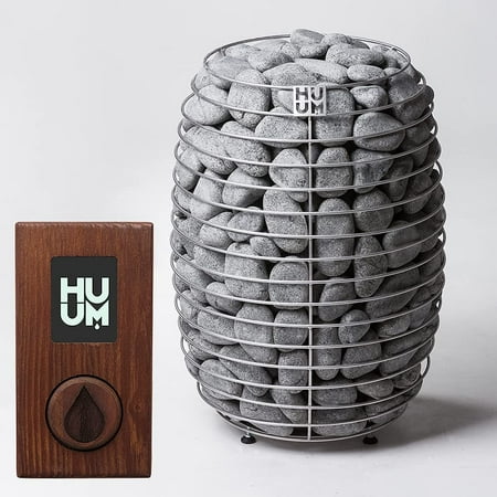 HUUM Hive 18 kW Sauna Heater with UKU Local in Wood - Sauna Stones and Air Tunnel included