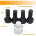 thumbnail image 4 of 36136792851 Anti-Theft Wheel Stud Bolt Locks 14 x 1.25MM with 1 Key Compatible with E70 E71 F10 F30 F22 F32 G11 F01 F25 F26 F12 - Number 057 Flower Sharpe, 4 of 6