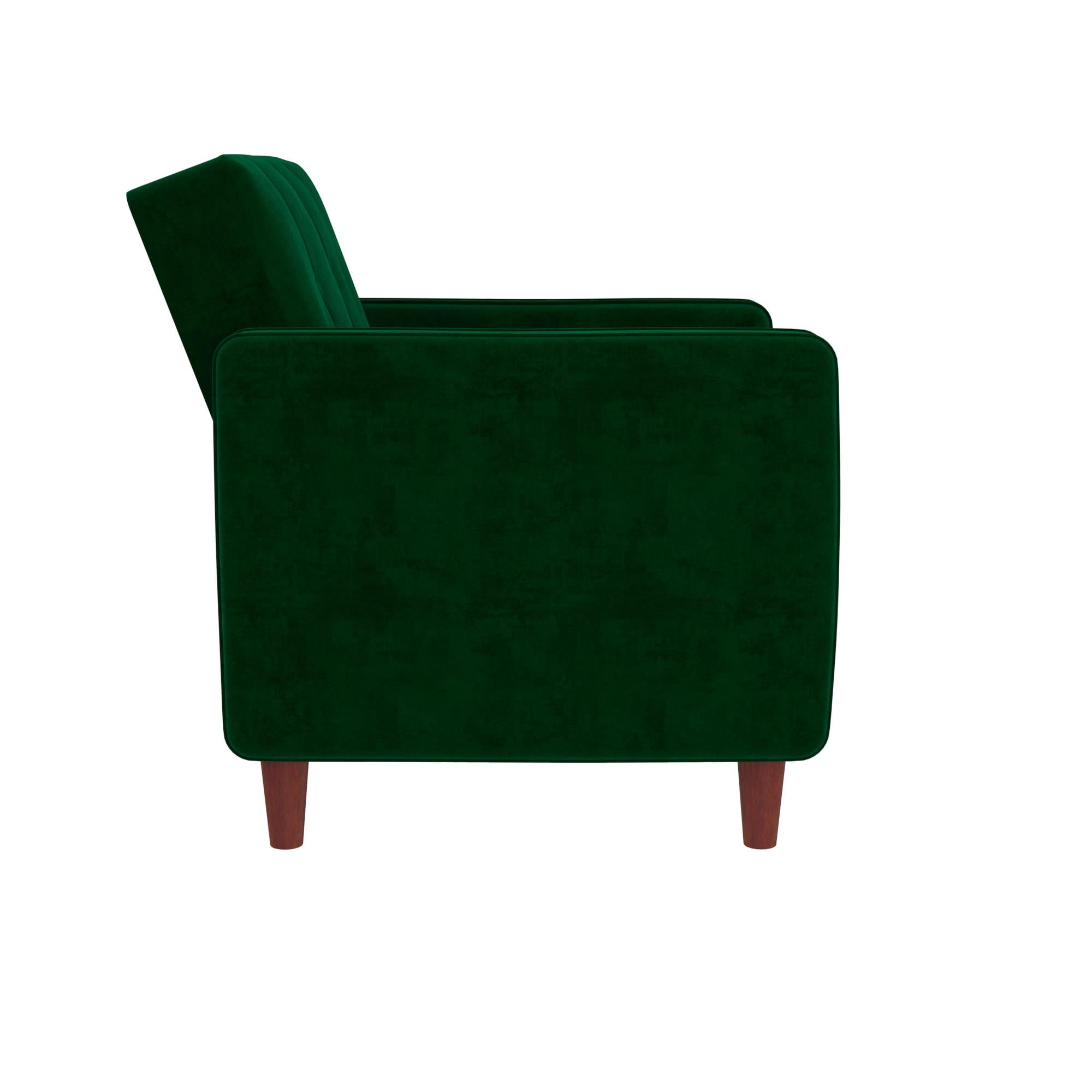 DHP Pin Tufted Accent Chair Green Velvet