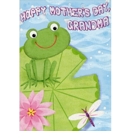 Designer Greetings Frog on Lily Pad: Grandma Mother's Day (Best Greetings On Mother's Day)