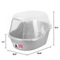 thumbnail image 4 of Petfamily Extra Large Cat Litter Box, Color Gray, Jumbo Hooded, 24.8 x 20 x 16.5 in, 4 of 7