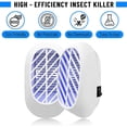 thumbnail image 5 of Juego de 2 lámparas antimosquitos, lámpara ultravioleta para matar mosquitos, asesino de insectos eléctrico, asesino de moscas para interiores, 5 of 5
