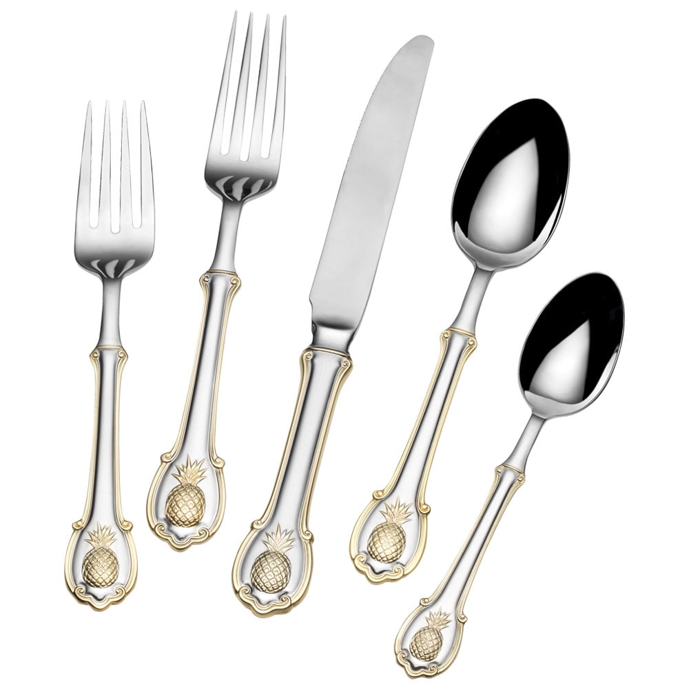 Wallace Pineapple Gold Accent 20pc. Flatware Set (Service for Four)