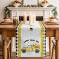 thumbnail image 2 of Table Runner 72 Inches Long for Kitchen Dining, Yellow Truck Dresser Scarf Farmhouse, Dining Table Decorations for Wedding/Parties, Spring Bees Daisy Honey Black Buffalo Lattice 13 x 72 In, 2 of 8