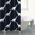 thumbnail image 4 of Dark Blue Dinosaurs Silhouette Pattern Shower Curtain 72"x72" ,Bathroom Decorative Shower Curtains Set with 12 Hooks,Modern Waterproof Washable Shower Curtain, 4 of 6