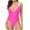 Womens Swimsuits Hot Pink, variant on ylioge Deep V Neck Tankinis for Women One-Piece Swimsuits Built in Bras Ladies Trendy Solid Sleeveless High-Cut Beach Bathing Suits