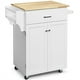 thumbnail image 2 of Costway Carro de Cocina con Ruedas Carrito de Servicio con Cajón Armario Estante Ajustable Especiero Isla Rodante de Comedor 82 x 48 x 91 cm, 2 of 10