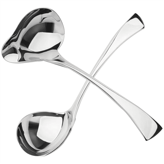 New Arrivals 2Pcs Small Gravy Ladle, Sauce Ladle with Pouring Spout