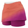 thumbnail image 3 of ITSAME Tennis Skirts for Womens, High Waist Tummy Control Plus Size Stretch Pleated Sports Skorts Orange, 3 of 5