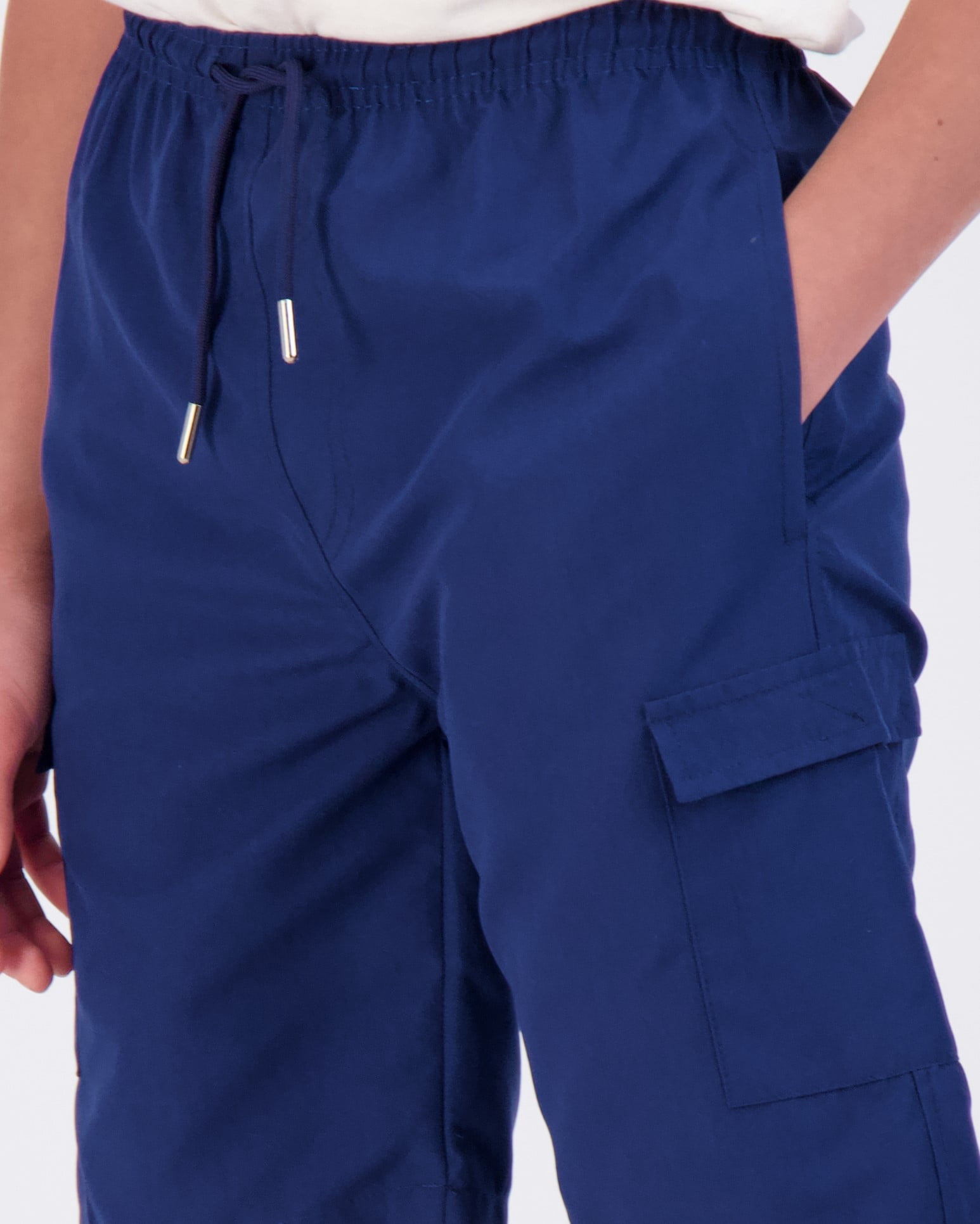 Real Essentials 3 Pack: Boy's Swim Trunks with Cargo Pockets & Mesh Lining - UPF 50+