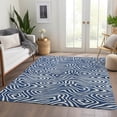 thumbnail image 6 of Addison Rugs Mayfield Premium Machine Washable Transitional Swirls Navy Rectangle Rug, 10' x 14', 6 of 6