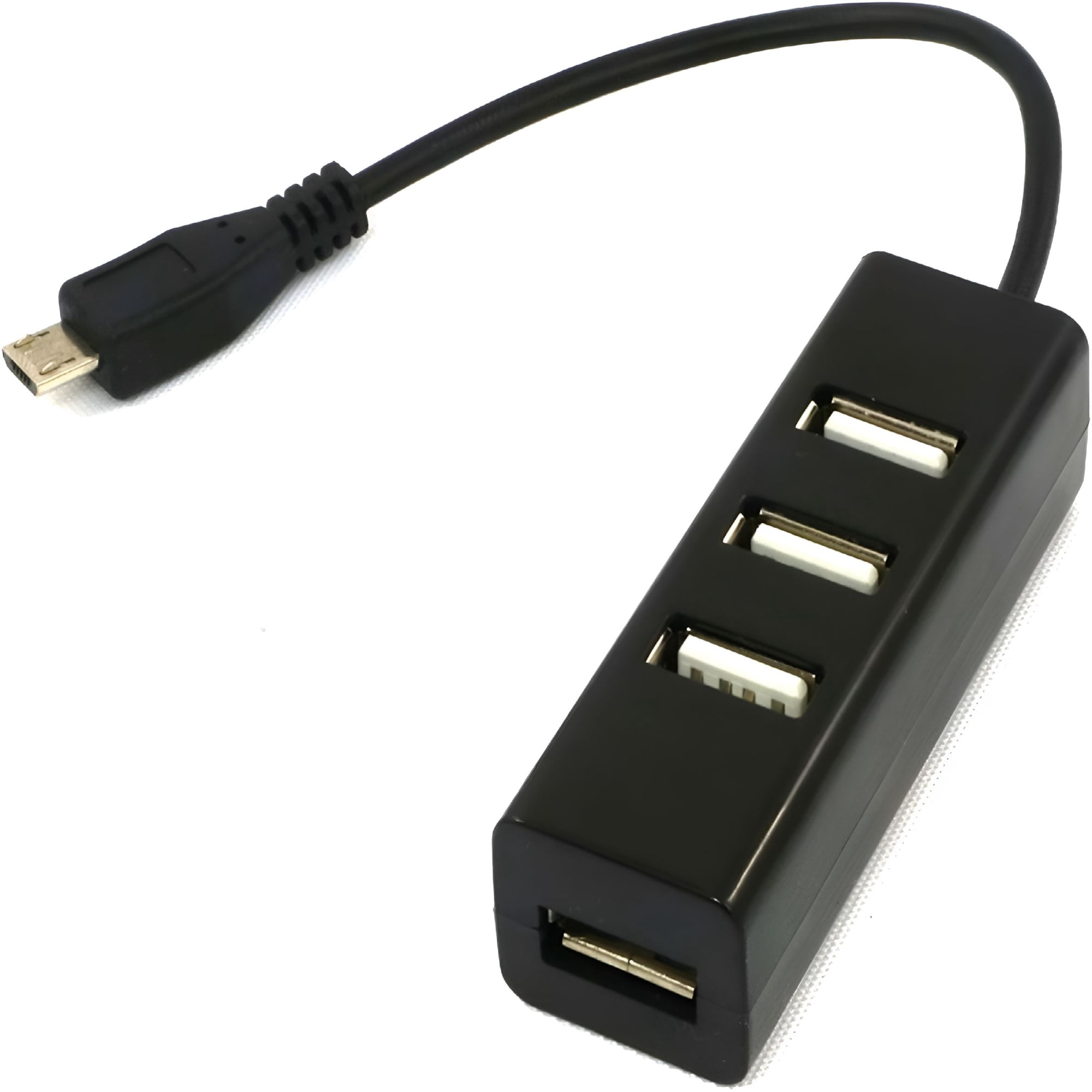 GJX 2026 New Microusb to Usb 4 Port Otg Hub for Data Transfer,Device Connection,Mobile Devices,Tablets,Smartphones,Media Sharing,Charging.