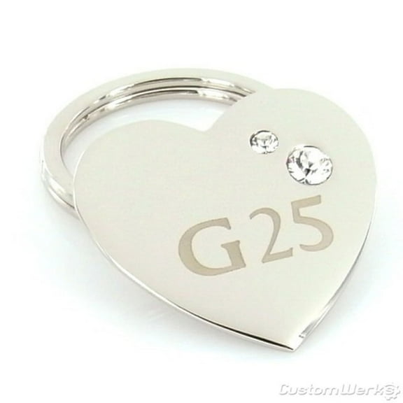 Infiniti G25 Heart Shape Keychain (Chrome)