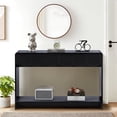 thumbnail image 5 of PHOYAL Console Table Sofa Table with 2 Drawer and Open Storage Shelves, Modern Entryway Table for Living Room Hallway Bedroom, Black, 5 of 7