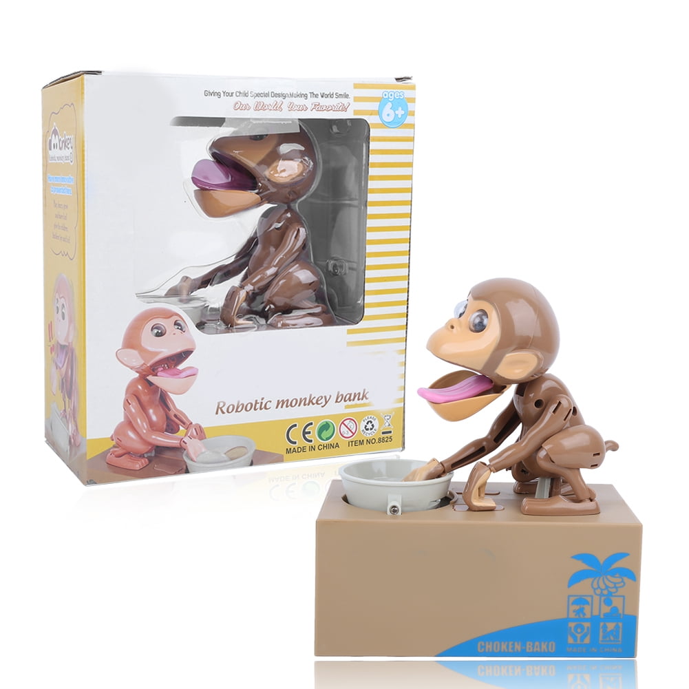 esptrs Electronic Money Box,Coin Eating Money Box Cute Animal Monkey