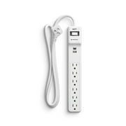 NXT Technologies 6-Outlet Plus USB Surge Protector 4' Cord 1500 Joules (NX61426)