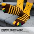 thumbnail image 2 of LOFIR Toe Socks for Mens Five Finger Striped Sock Running Athletic Cotton Ankle Socks Size 7-10.5, 5 Pairs, 2 of 8