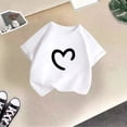thumbnail image 2 of BOOMNY Toddler Girls Short Sleeve T-Shirts Crew Neck Love Heart Graphic Tee Tops for Girl Soft Dailywear, 2 of 4