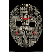 Friday The 13th - Text Mask Wall Poster, 22.375" x 34"