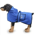 thumbnail image 2 of Albornoz de microfibra para perros - Albornoz absorbente para perros para secarse después de nadar, bañarse o salir bajo la lluvia (M-Azul), 2 of 5