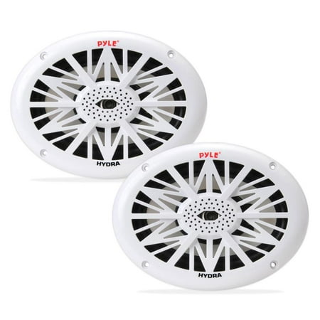 - PYLE PLMR692 - 6x9 Inch Dual Marine Speakers - 2 Way Waterproof and Weather Resistant Outdoor Audio Stereo Sound System with 260 Watt Power, Poly Carbon Cone and Cloth Surround - 1 Pair