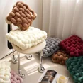 thumbnail image 4 of ColourTree 12'' L x 13'' W White 2 Pcs Knot Pillow Soft Throw Pillow Home Decoration Cushion Square Office Knotted Plush Throw Cushion, 4 of 6