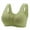 Green, variant on Bras for Women Full Coverage Lace Front Button Shaping Cup Adjustable Shoulder Strap Large Size Comfortable Push Up Bra