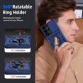 thumbnail image 6 of for Samsung Galaxy S23 Ultra Case with Camera Lens Cover,10 FT Military Grade Drop Protection, Magnetic Ring Holder Kickstand Protective Phone Case for Samsung Galaxy S23 Ultra, Navy Blue, 6 of 6