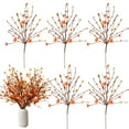 thumbnail image 2 of Pumpkin Picks Fall Branches, Ongmies Fall Berry Stems, Fall Artificial Berry Stems – 5 Pcs Orange Berry Picks with Pumpkin for Autumn, Thanksgiving, and Festival Home Vase Decor, 2 of 9