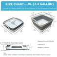 thumbnail image 2 of Collapsible Basin Bucket,9L Collapsible Dishpan with Drain Plug for Kitchen Sink,5L Portable Foldable Small Plastic Water Supplies for Outdoor Garden Camping Fishing Car Wash(Sets of 2), 2 of 7