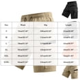 thumbnail image 3 of Men's Cargo Shorts Workwear Trousers with Adjustable Elastic Waistband Multi Pockets Straight Leg Knee Length Quick Dry Breathable Lightweight Casual Beach Vacation | AKLJWH,Khaki S, 3 of 6