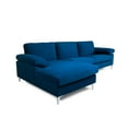 Velvet Sectional Sofa, Aukfa Modern Left Hand Facing Sofa with