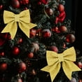 thumbnail image 4 of Bewildely De adornos navideños con lazo, guirnalda de lentejuelas, decoración artística, regalo, fiesta, decoración, suministros para puerta interior Kits de decoración para fiestas Dorado Bewildely HA009000-01B, 4 of 6