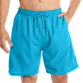 thumbnail image 3 of DDAPJ pyju Birthday Gifts! Mens Beach Shorts Quick Dry Swim Trunks Lightweight Drawstring Surfing Board Shorts with Pockets Sky Blue XXL, 3 of 6