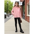 thumbnail image 4 of Usaibhir Girls Fleece Jacket Sherpa Fall Winter Full Zip Fuzzy Coat Outwear with Pockets 5-14T, 4 of 7