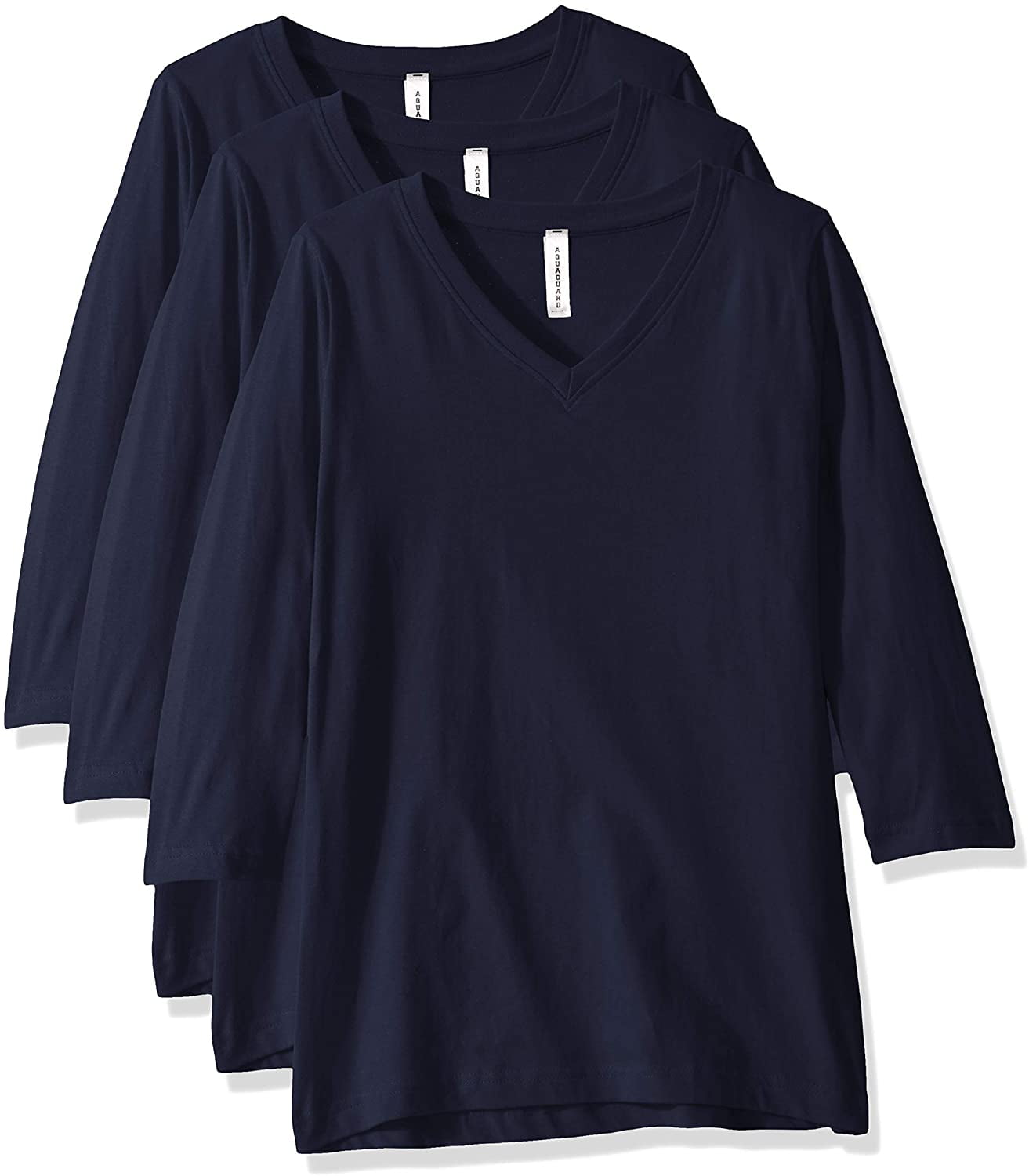 AquaGuard Women's Combed Ringspun V-Neck T-Shirt – 5.5 Oz, 100% Cotton, Classic Feminine Fit - View #7