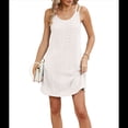 thumbnail image 2 of Vestido de Verano Sin Mangas con Cuello Redondo y Tirantes Finos con Bordado de Ojales para Mujer M, 2 of 10