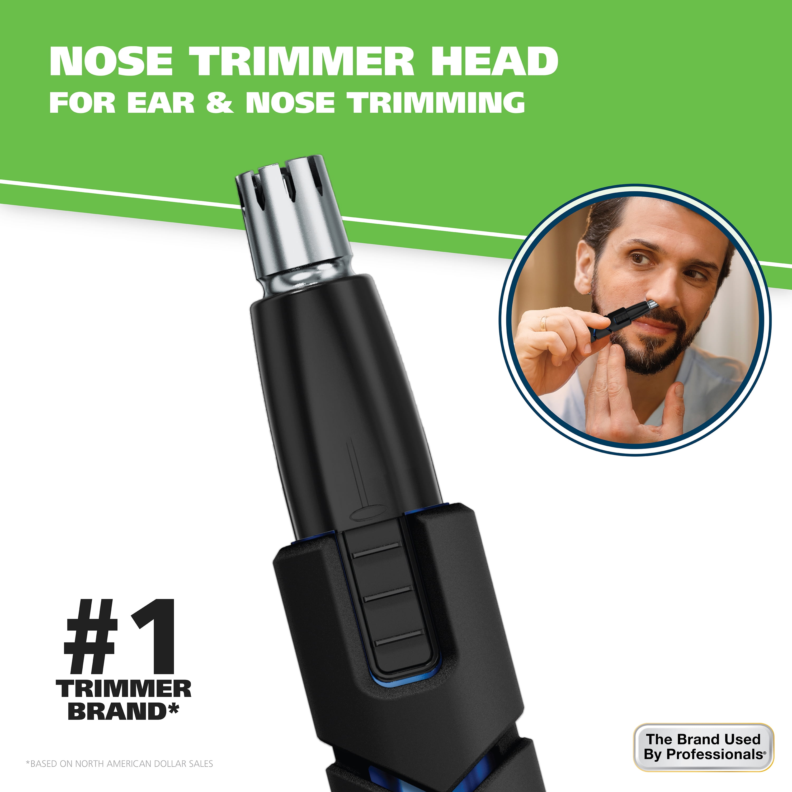 Wahl Micro Groomsman Men's Lithium Battery Powered Pen Trimmer, Black/Blue 5640-4701