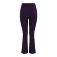 thumbnail image 4 of IDALL Yoga Pants Women Flare Pants for Women Women Leggings High Waist Stretchy Yoga Workout Causal Trendy Pants With Pockets Wide Leg Pants Woman High Waisted Pants Purple XL, 4 of 6
