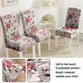 thumbnail image 5 of Romantic Peony Garden Autumn Leaves Dining Chair Covers 4 Pack Washable Polyester Stretch Slipcovers Removable Seat Protector for Modern Decor, 5 of 7