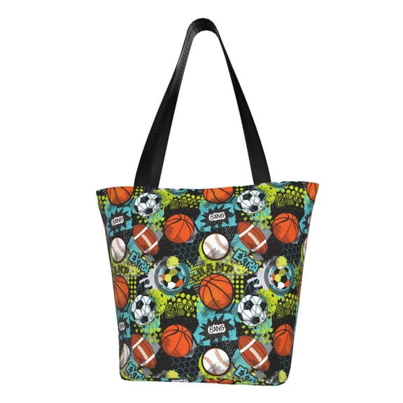 Fuzoiu Balls Print Large Capacity Shoulder Bag for Women,Large Capacity Office Purse,Laptop Tote Bag,Casual Everyday Tote for Work Beach Travel and Shopping Grocery