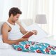 thumbnail image 5 of Balery Hawaiian Style Pantalones de pijama para hombre, pijama ultraligero, pantalón de descanso-Small, 5 of 6