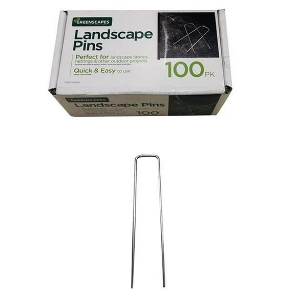 Greenscapes  1 x 4.5 in. Fabric Garden Staples - Pack of 100