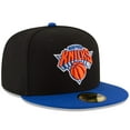 thumbnail image 3 of Men's New Era Black/Royal New York Knicks Official Team Color 2Tone 59FIFTY Fitted Hat, 3 of 6