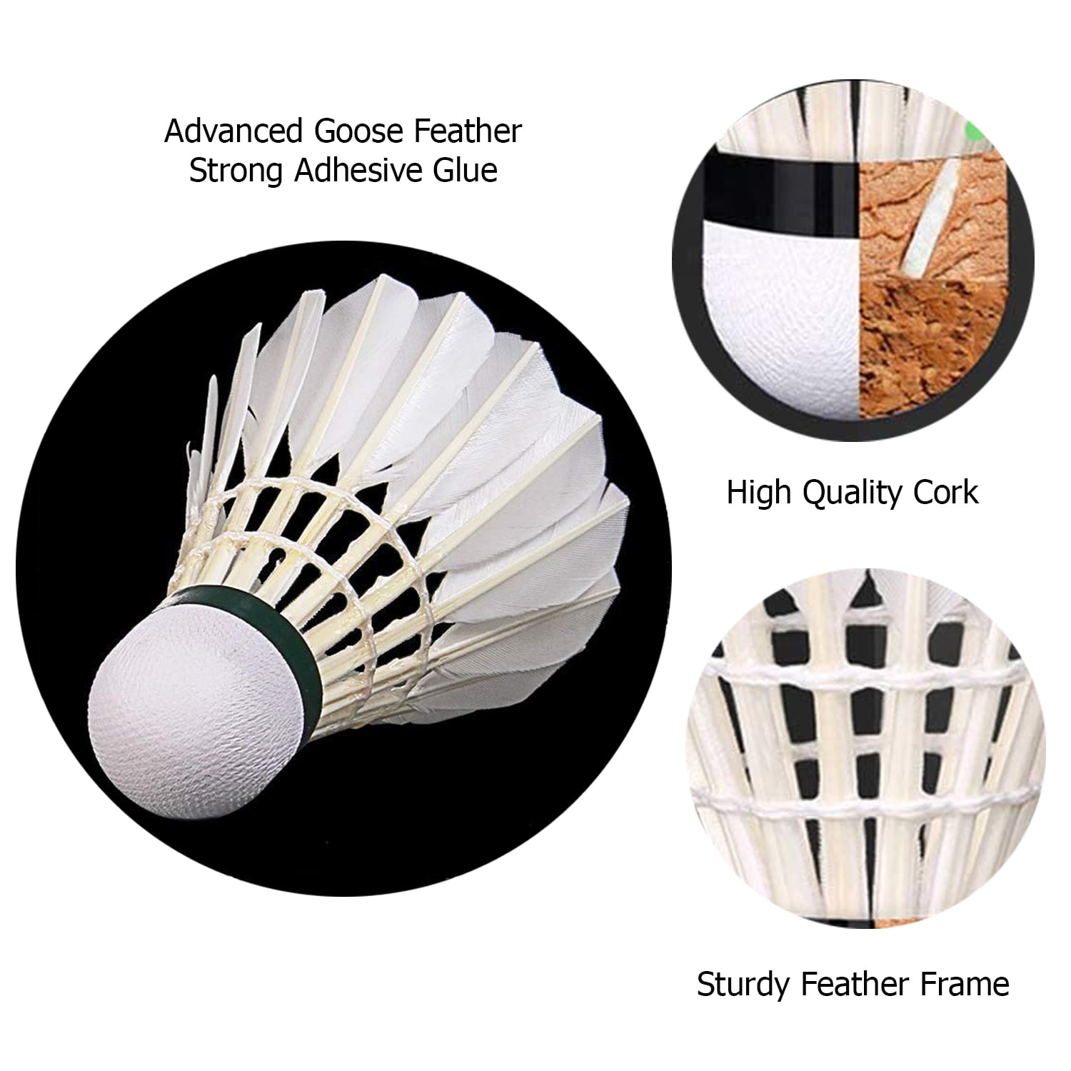 Details about   High Flexibility Portable Badminton Shuttlecock Feather Badminton Balls Outdoor 